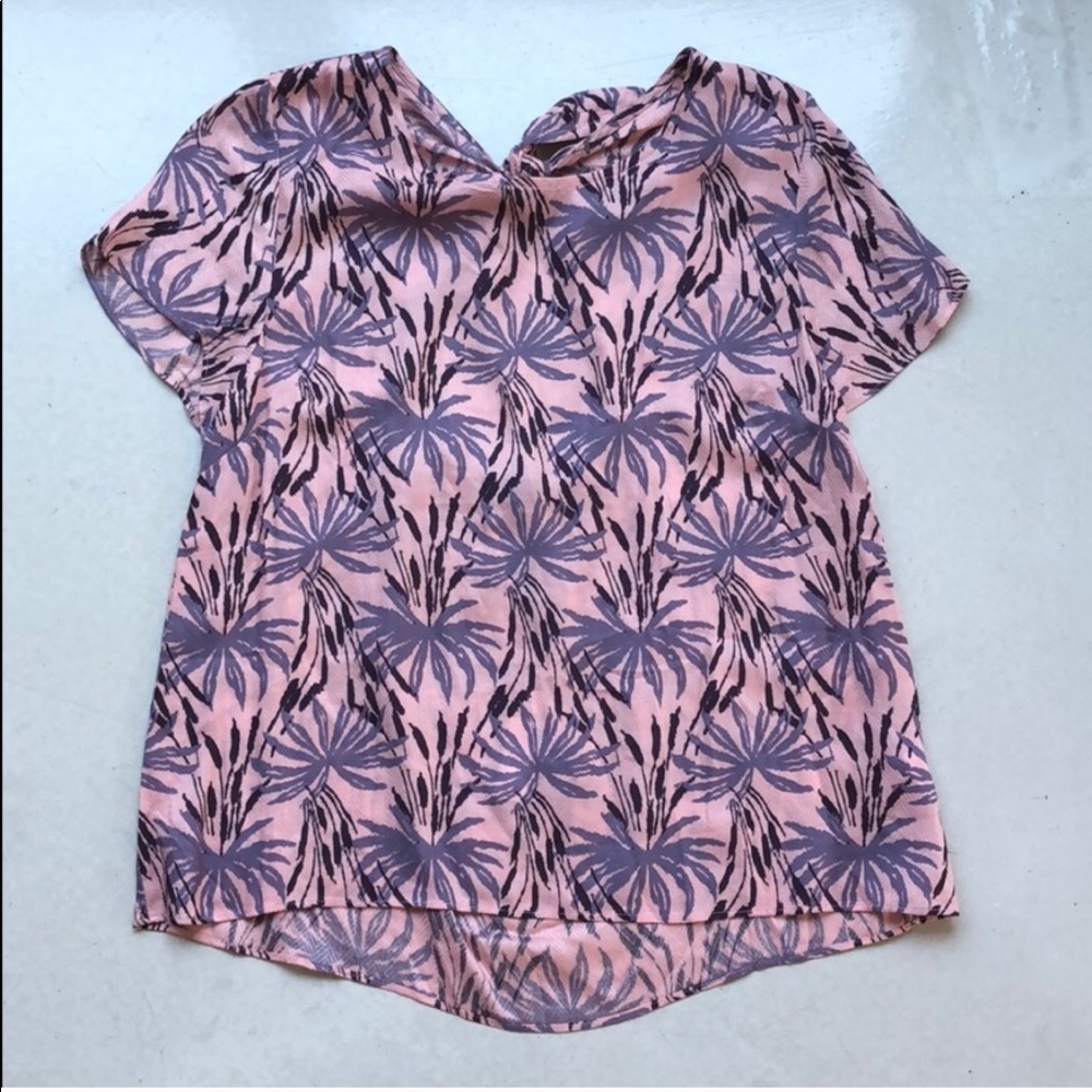 NWT! Madewell tie-back cutout top in oasis palm